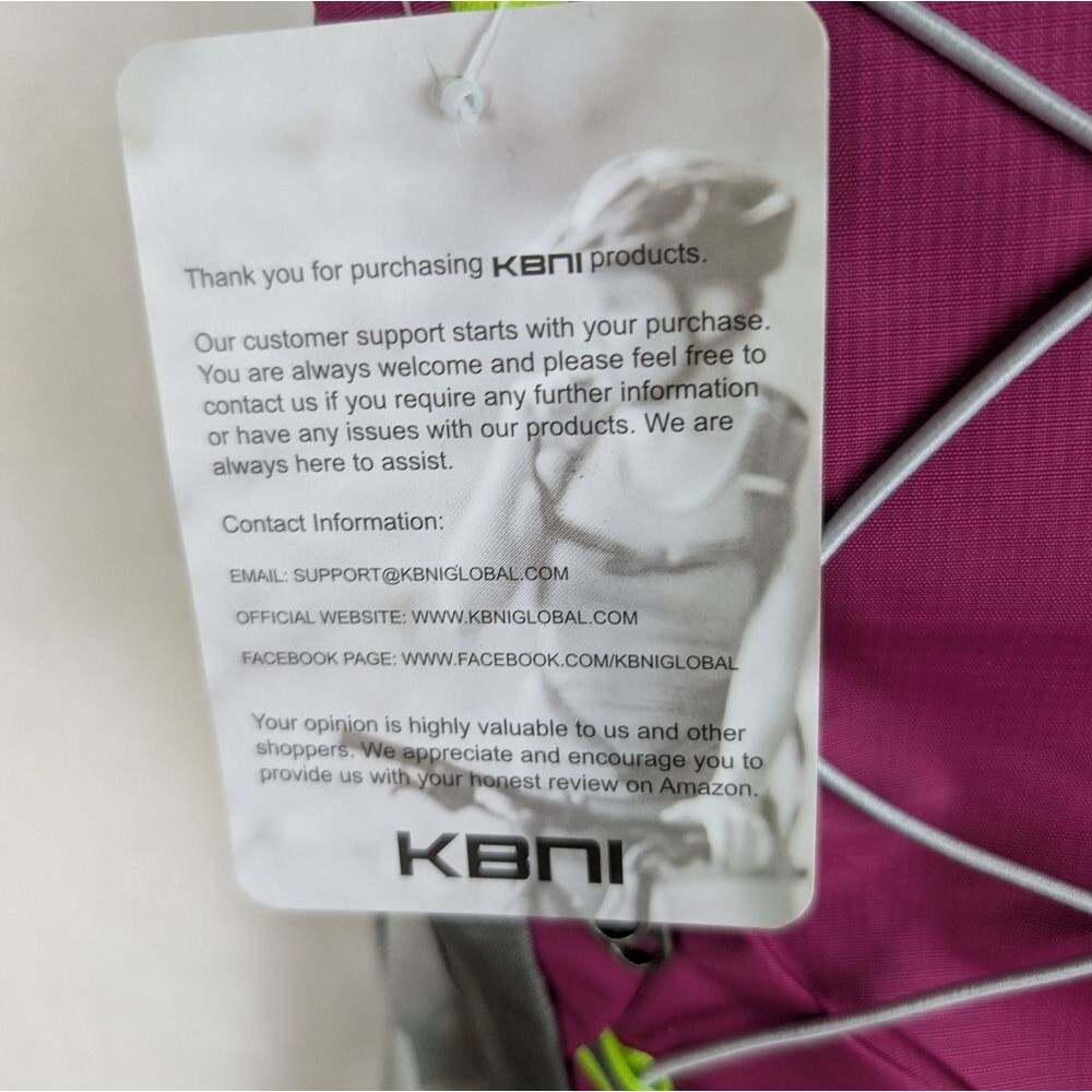 NWT KBNI Hydration Backpack Gray‎ and Purple - Picture 8 of 9